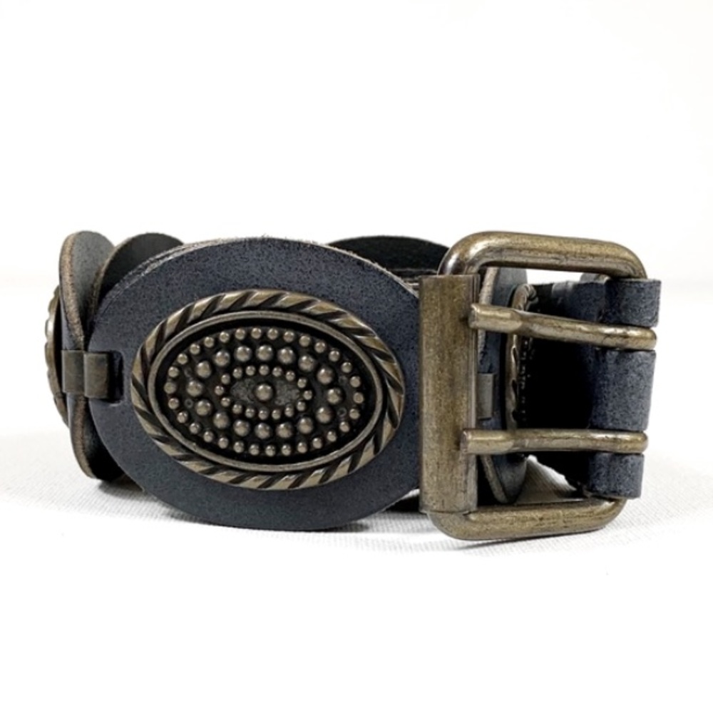 Vintage Y2K Antoniazzi Firenze Black Leather Boho Coachella Festival Belt - Picture 8 of 8